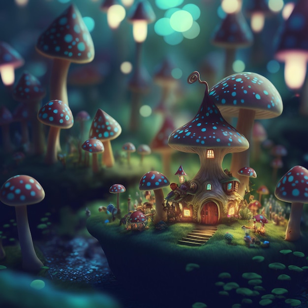 Волшебный грибной домик