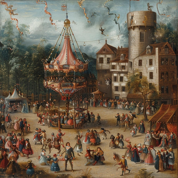 A fair celebration with wonderful rides and performers