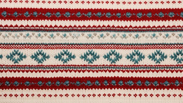 Fair Isle wool pattern fabric ai