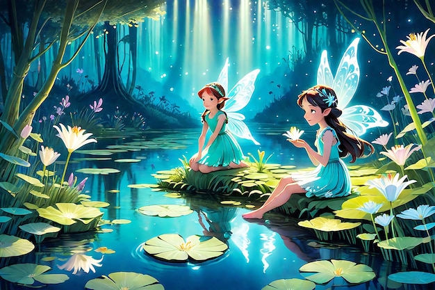 fairy background2D cartoon background