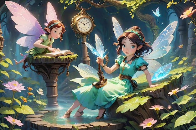 fairy background2D cartoon background