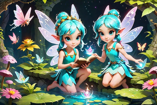 fairy background2D cartoon background