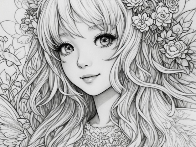 Fairy coloring page