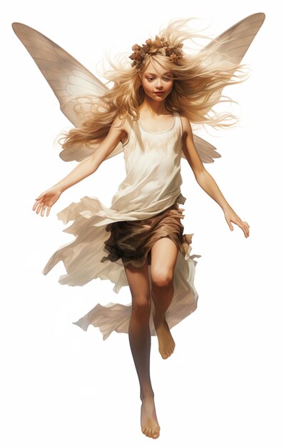 Premium AI Image | Fairy Girl floating