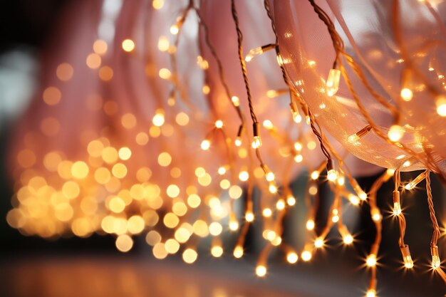 Foto fairy licht gouden bokeh achtergrond behang