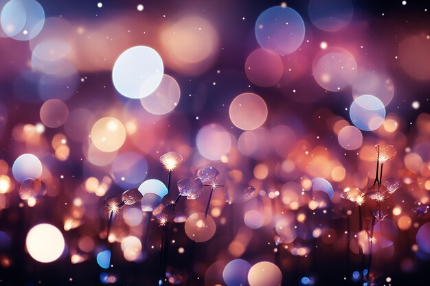 Photo fairy light colorful bokeh background wallpaper