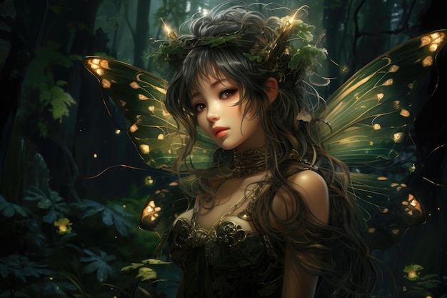 Fairy in the magical forest