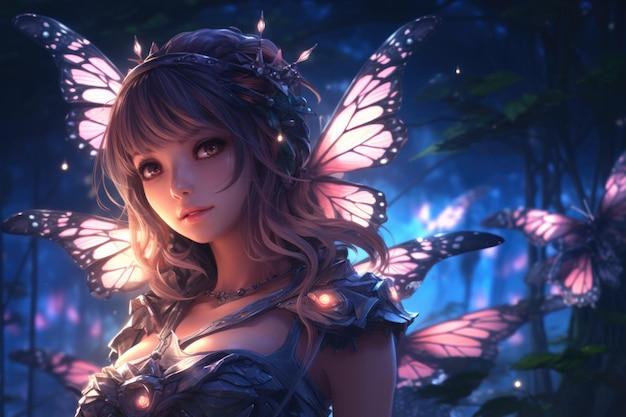 Fairy in the magical forest