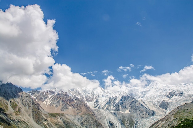 Fairy meadows nanga parbat blue sky clouds beautiful landscape\
mountains view