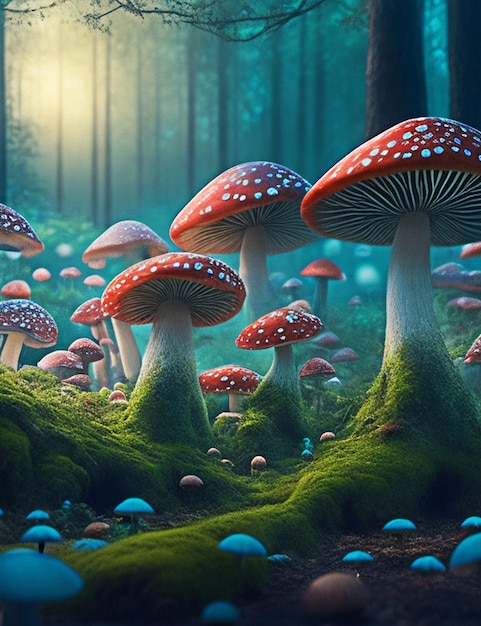 fairy mushroom forest