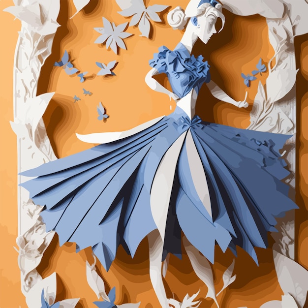 Fairy prinses papierkunst