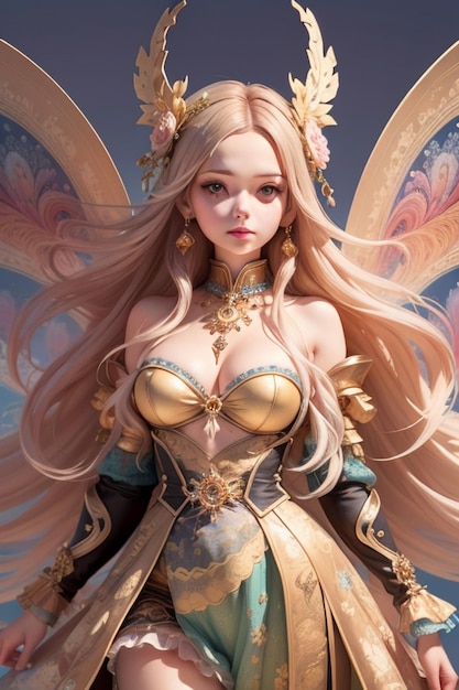 The fairy queen is a fairy with wings and wings.