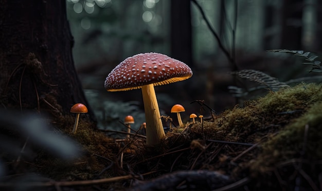 A fairy tale adventure awaits in the magic mushroom forest Creating using generative AI tools