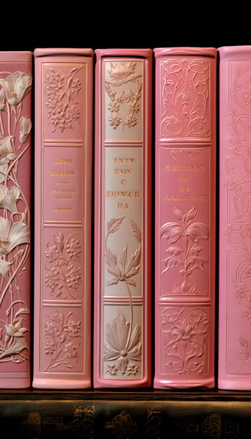 Photo fairy tale reading retreat floral art nouveau stack of books