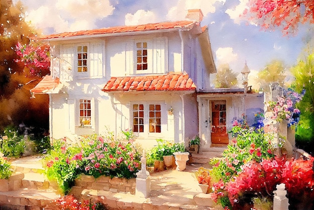 Fairy tale rustic country house