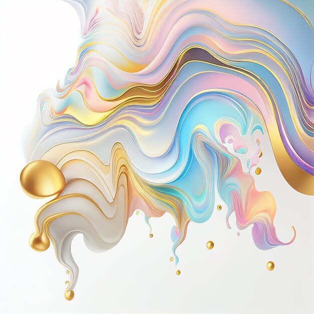 フェアリーテール カラフル 流体抽象塗料 デジタル紙背景