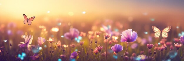 Fairytale flowers in the field