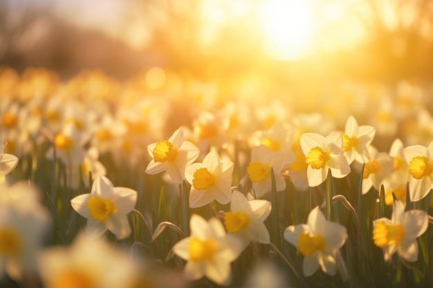 Fairytale flowers in the field