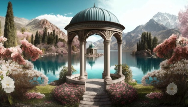 Fairytale Gazebo Generative Ai