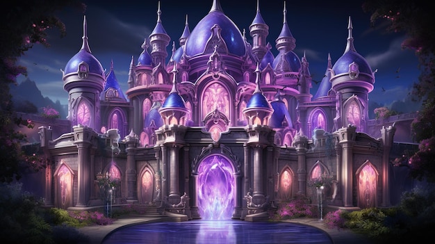 fairytale purple castle