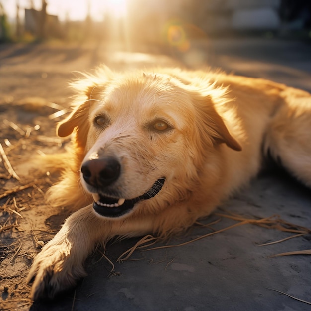 Photo faithful friend joyous companion the heartwarming presence of canine love