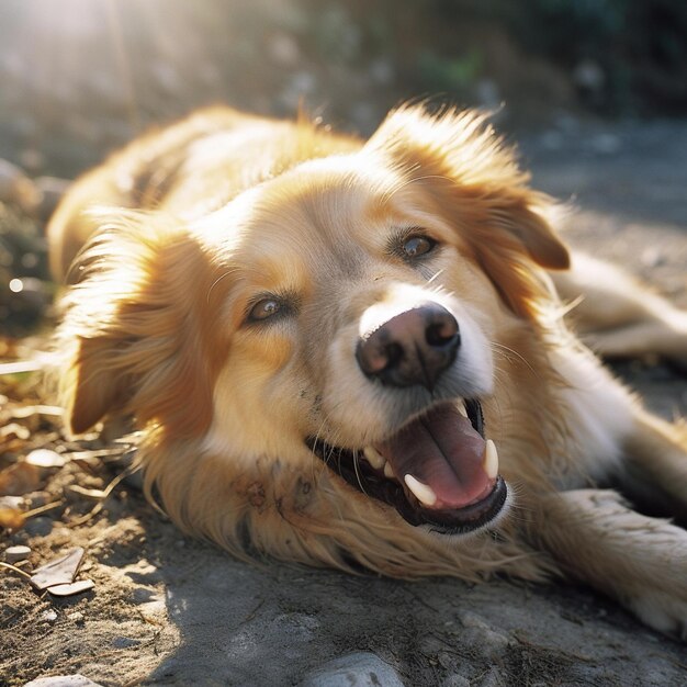 Photo faithful friend joyous companion the heartwarming presence of canine love