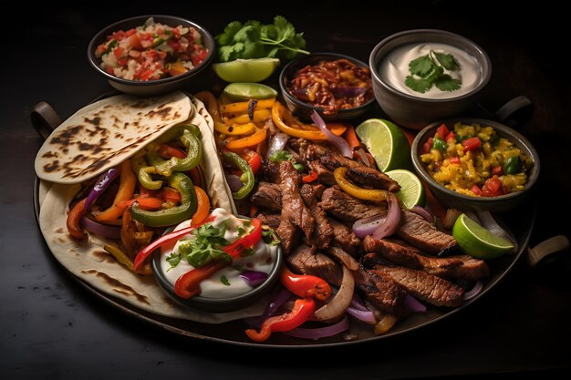 Fajita frenzy feast mexican food photography