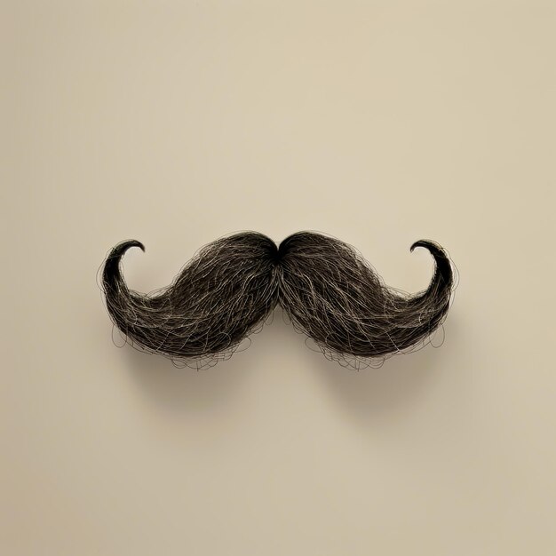 Photo fake moustache hanging on wall