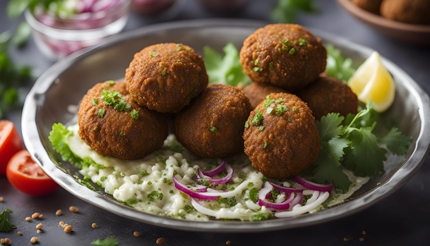 Falafel en hummus Midden-Oosterse gerechten halal voedsel Ai gegenereerd