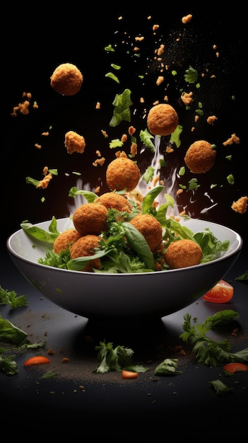 Falafel is a deepfried ball or pattyshaped fritter of Arab origin