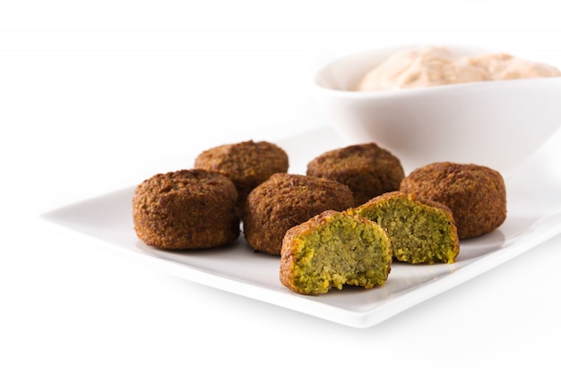 Falafel on a plate