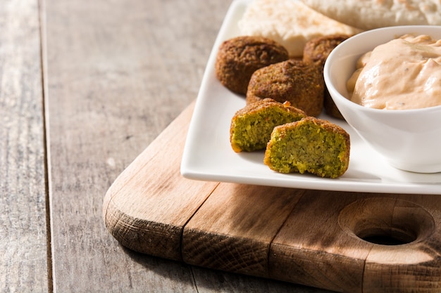 Falafel on a plate