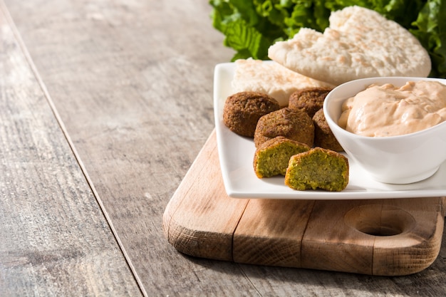 Falafel on a plate