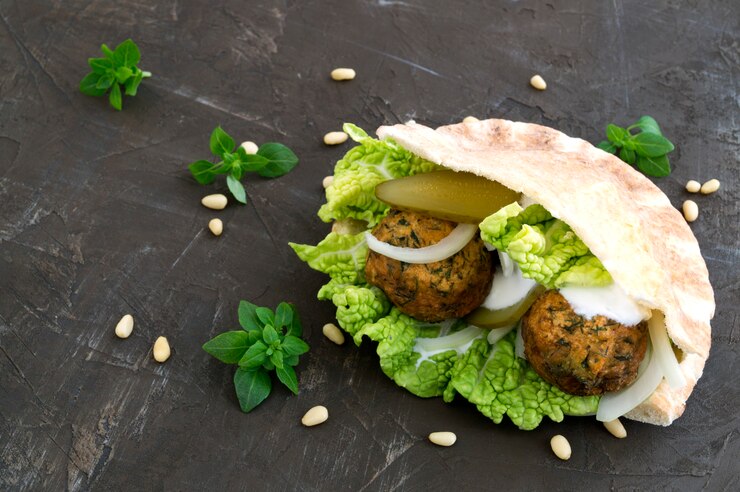 Falafel, a traditional Israeli dish of chickpea.