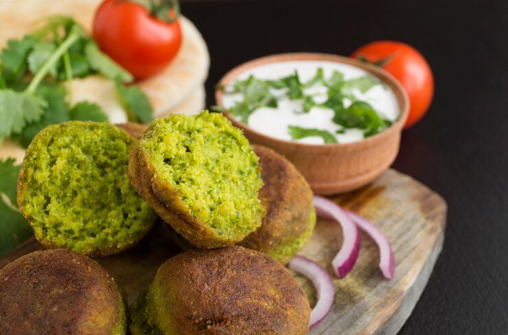Falafel, a traditional Israeli dish of chickpea.