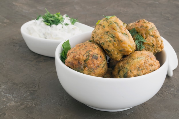 Falafel, a traditional Israeli dish of chickpea.