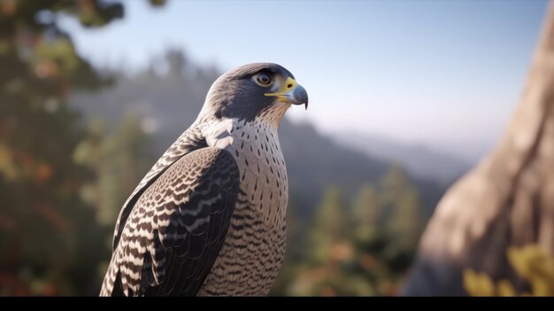 Photo falcon bird of prey hd 8k wallpaper background stock photographic image