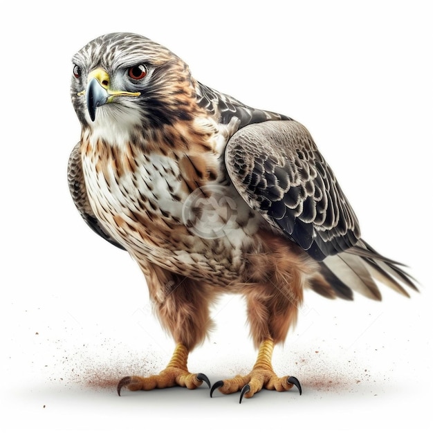 Falcon isolated on white background Generative AI