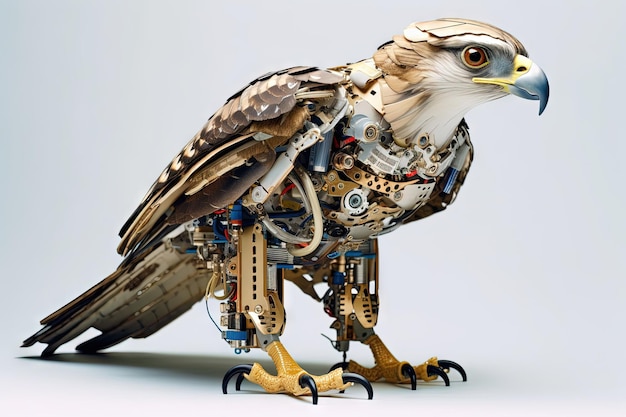 Falcon vogel cyborg dierlijke illustratie generatieve ai