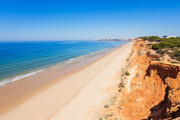 Falesia strand in Albufeira, Algarve regio in Portugal