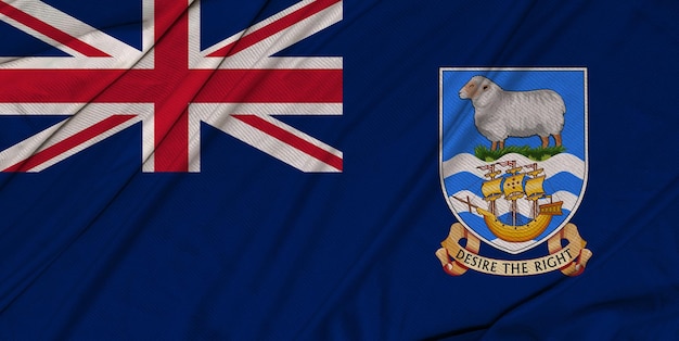 Falkland islands 3d textured waving flag