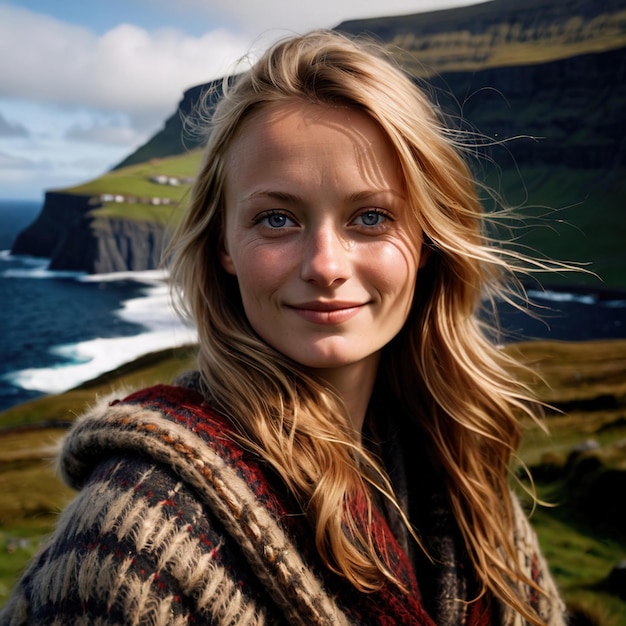 Photo falkland islands malvinas woman from falkland islands malvinas typical national citizen