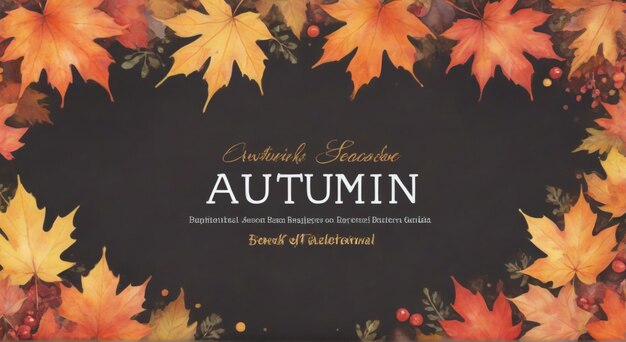 Photo a fall collection of autumn leaves is on a black background