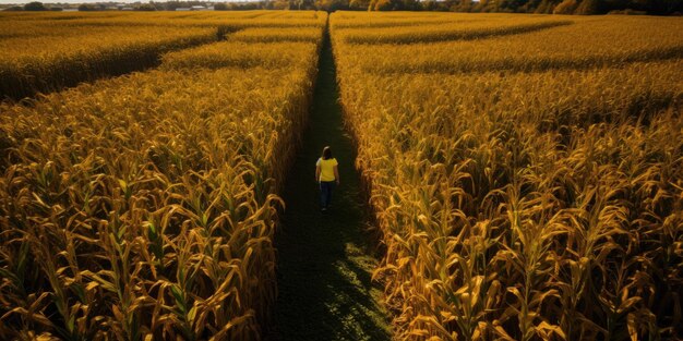 Fall Cornfield Adventure Fall's cornfields create mazes of adventure for explorers