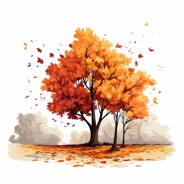 Fall drawing vector