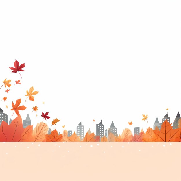 Photo fall foliage background with falling leaves