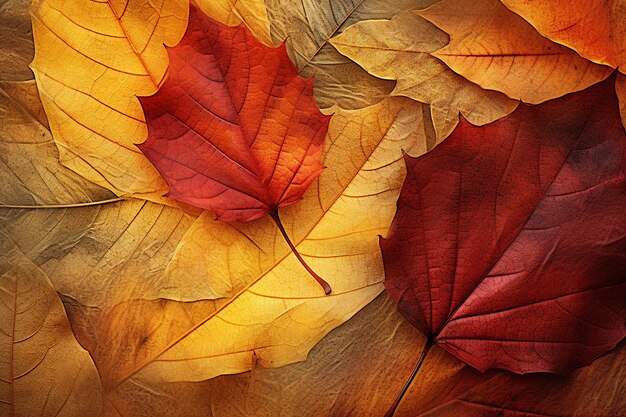 Fall foliage overlay capturing the essence of autumn generative by ai