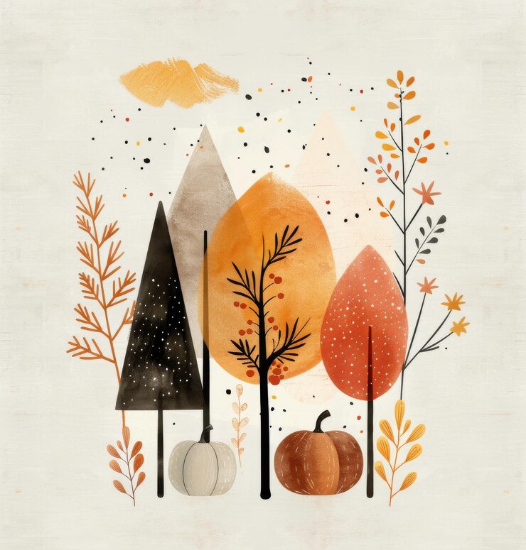 Photo fall forest illustration