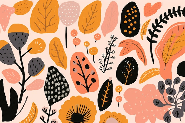Photo fall leaves and earth seamless pattern wallpaper