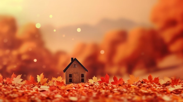 fall leaves in a field